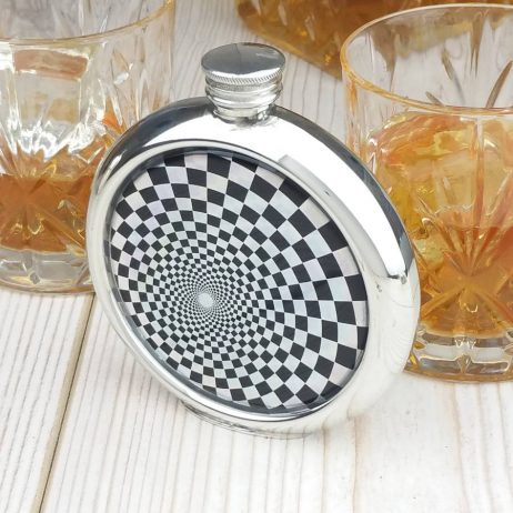 Shimmering Geometric Personalised Hip Flask