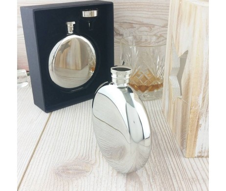 Ultimate Round Hip Flask With Free Engraving