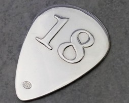 Engraved Silver 18th Birthday Plectrum