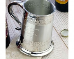 Wedding Tankard Personalised for Groom, Best Man, Father Of The Bride & Wedding Ushers. Can be personalised with engraved message to say thank you to the wedding party.