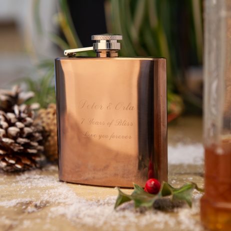 Personalised Copper Hip Flask