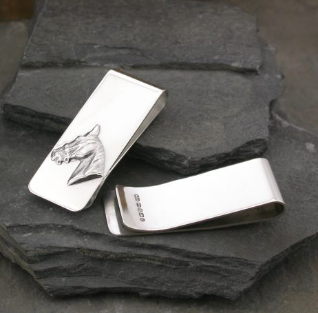 Equestrian Money Clip in Sterling Silver Personalised and Engraved