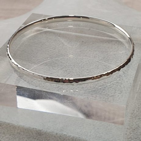 Hammered Silver Bangle on The Online Gifts Company