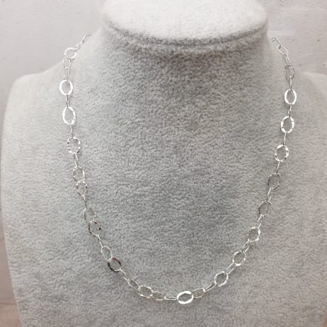Silver hammered chain at The Online Gifts Company
