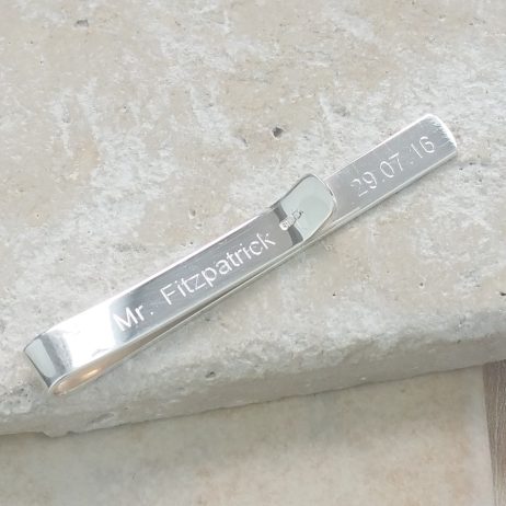 Silver tie slide on The Online Gifts Company