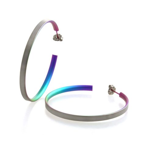 Rainbow Hoop Earrings on The Online Gifts Company